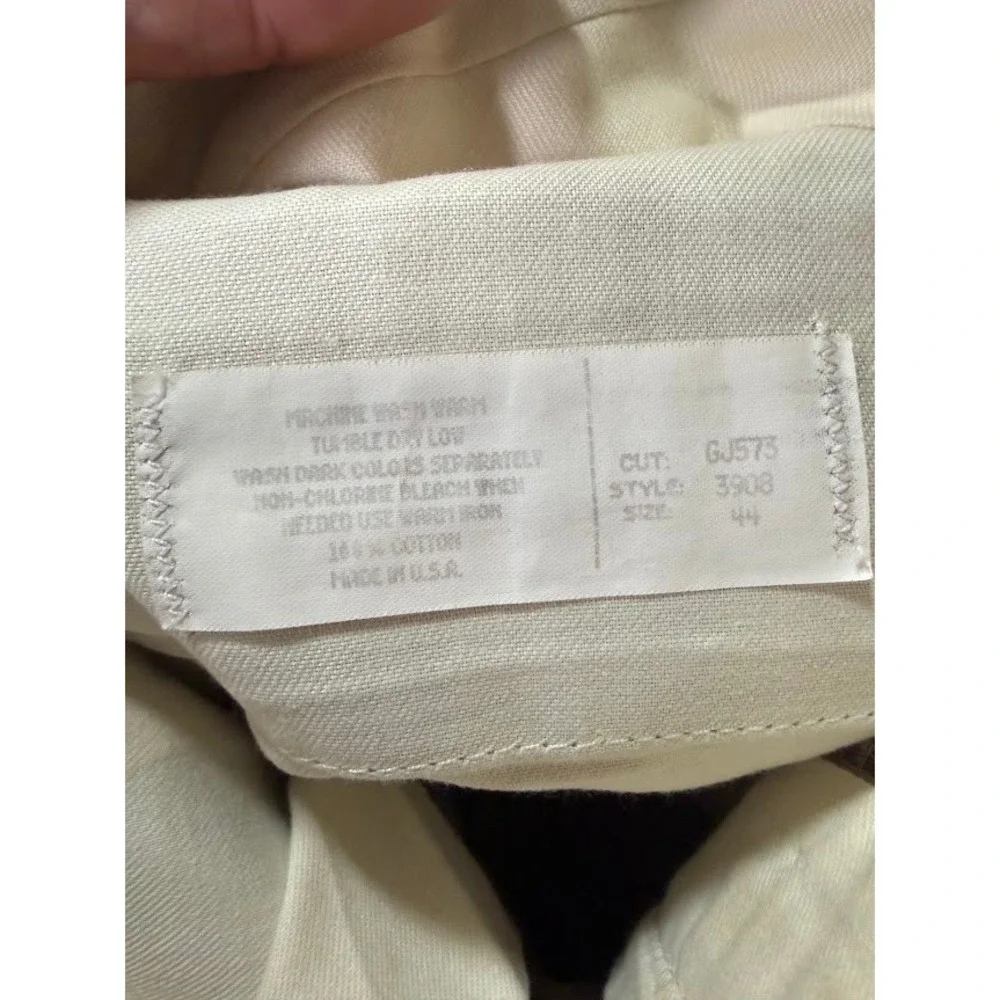 Brooks Brothers Vintage Khaki Chinos Pleated Cuffed Made in USA Tan Mens 40X29.